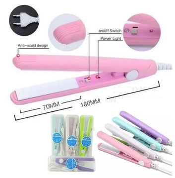 Mini Chapinha Prancha De Cabelo Portátil Com Case